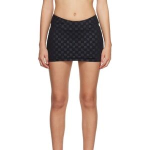 MISBHV Black Monogram Skirt